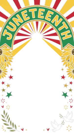 Juneteenth · Arched Sunburst Banner frame